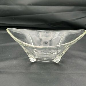 Glass bowl lemon shape, clean lines. Timeless vintage piece.